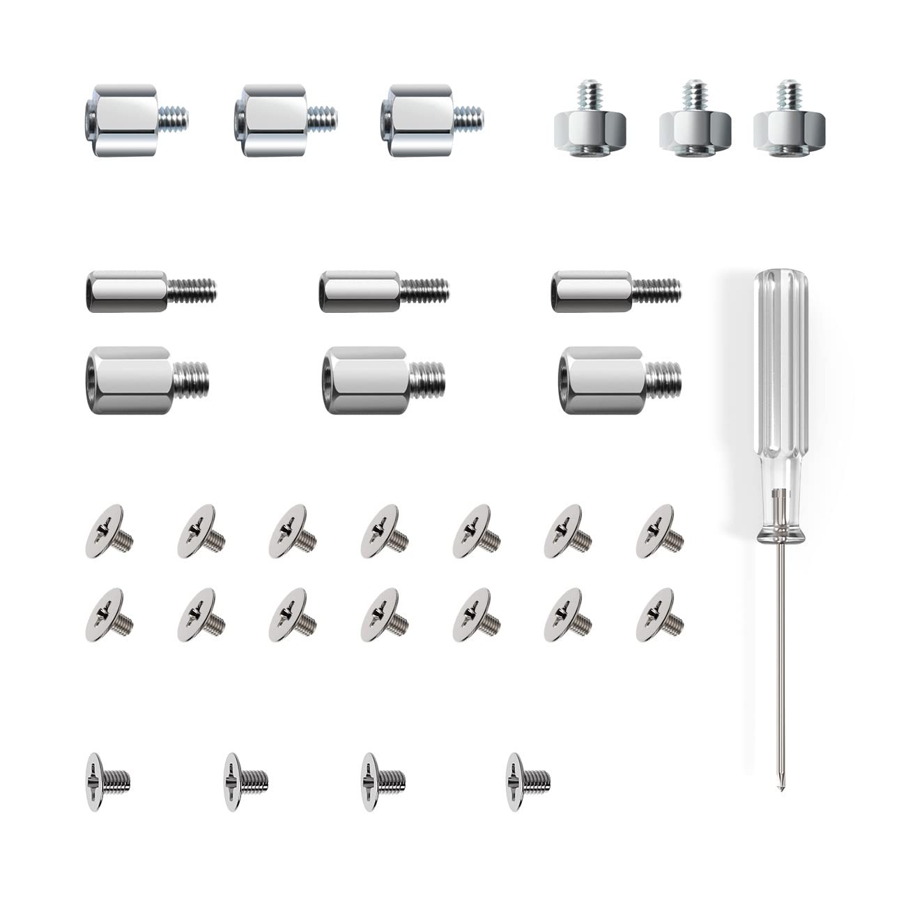 30PC M.2 Nvme SSD Screw Kit, Standoff and Mounting LS-SSD Screws Kit