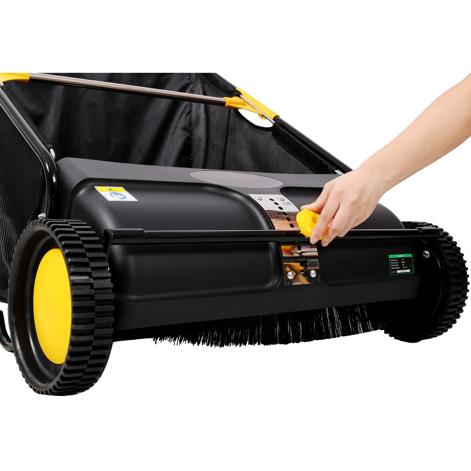 4-Brush 21in Lawn Sweeper 3.5cu.ft Hopper Capacity