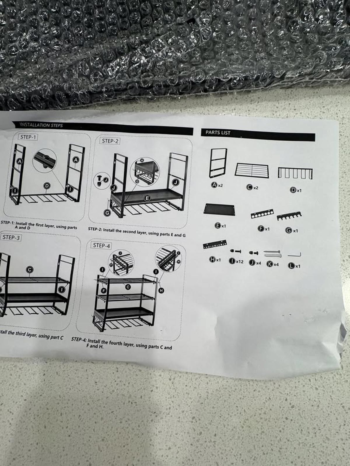 Metal Wire Rack Organizer - Multi-Layer Storage Shelves
