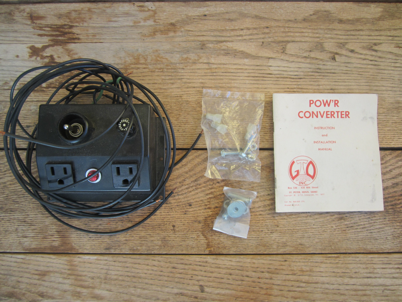 GTO Enterpises Power Converter POW’R 12Vdc-110vac Volts Vintage RV Truck 4x4