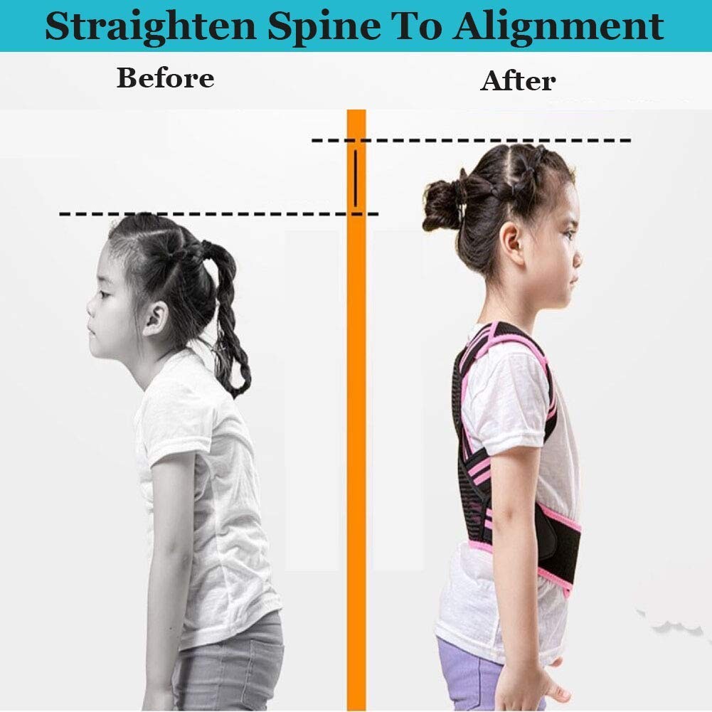 Adjustable Posture Corrector for Kids & Teens - Upper Back Brace for Slouching,