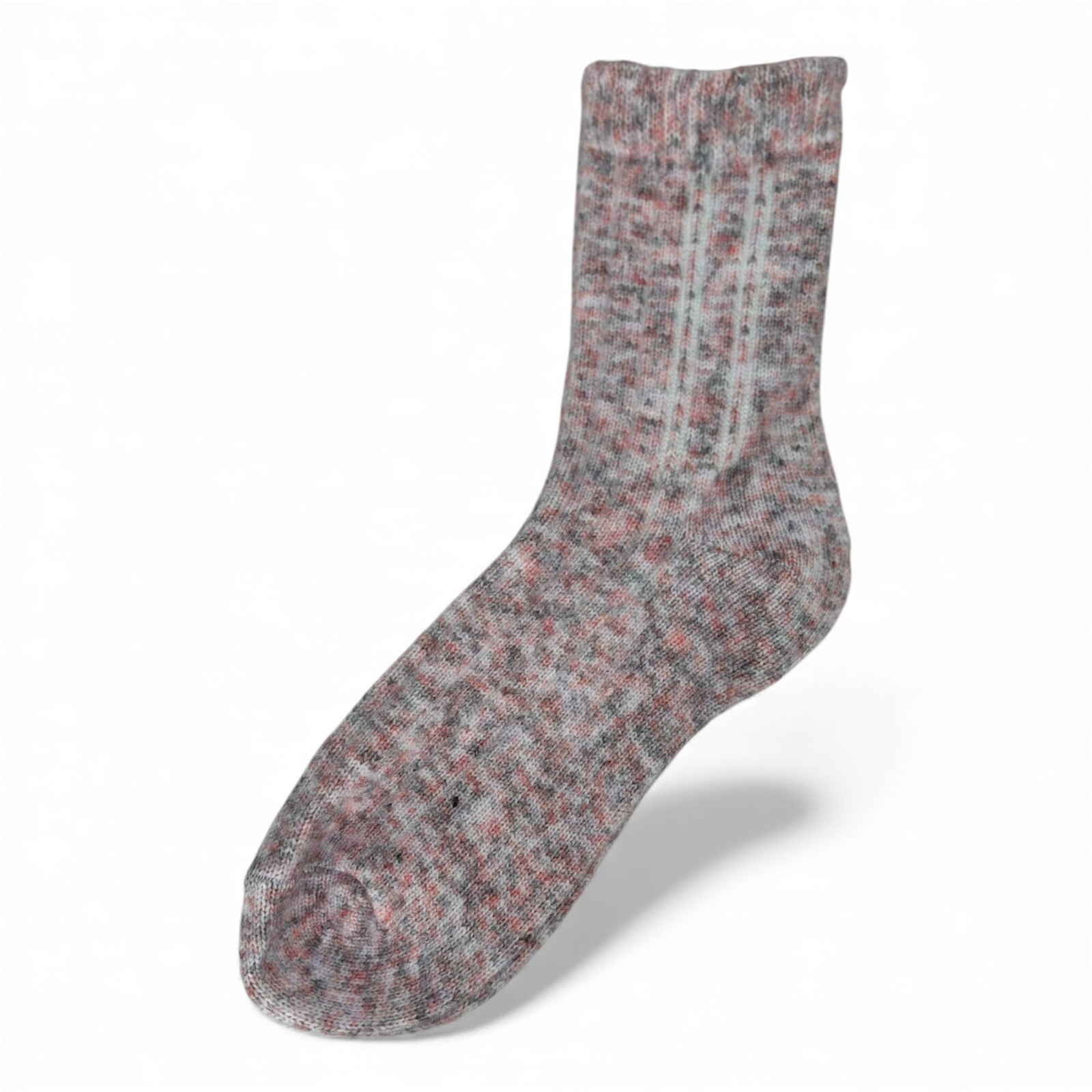 M&S Collection 2 Pack Striped Thermal Boot Socks Black Mix