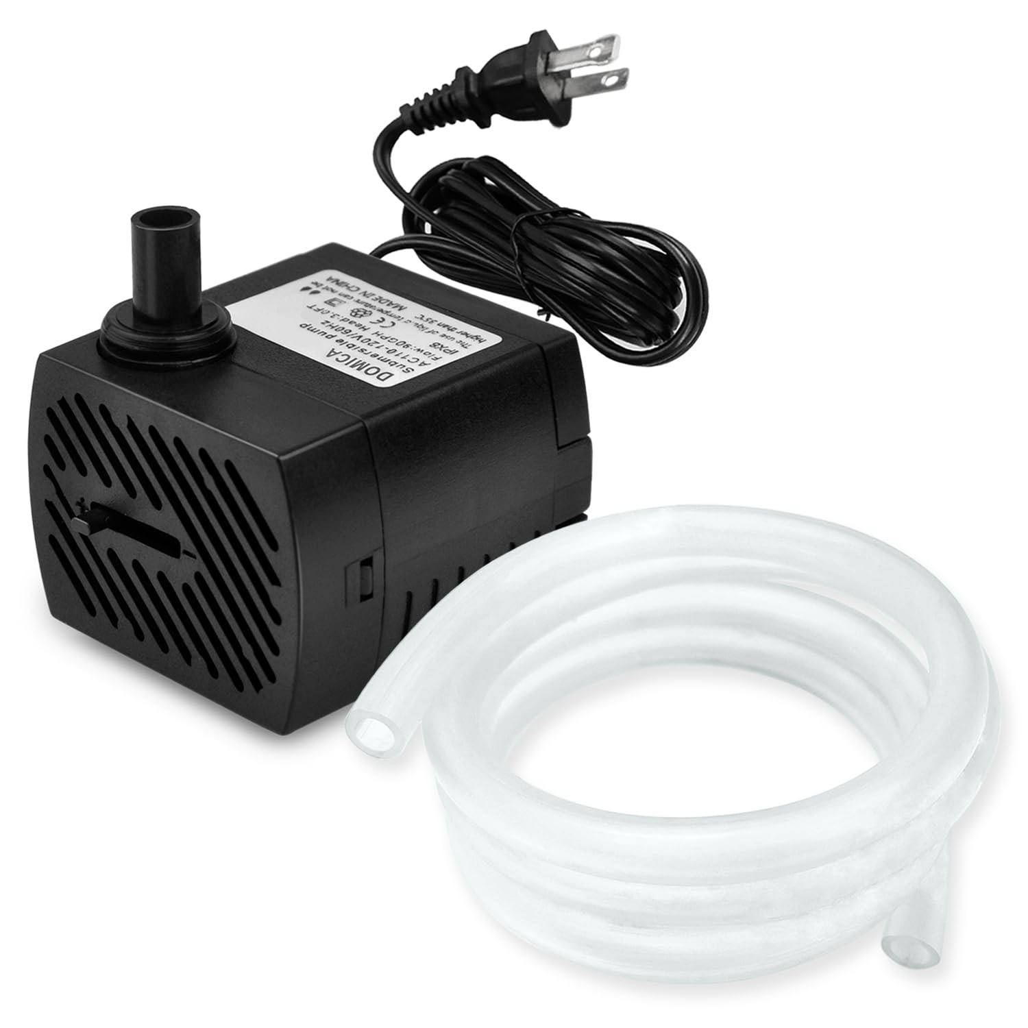 Mini Submersible Water Pump with 2.2FT Tube for Pond