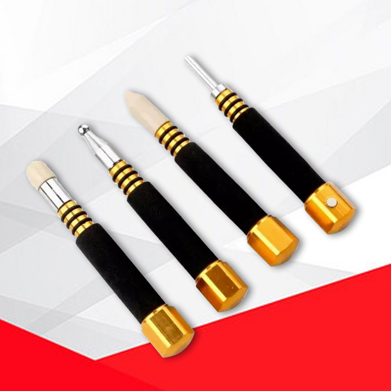 Professional PDR Paintless Dent Repair 4pc Tapper Knockdown Set with Tips4K
