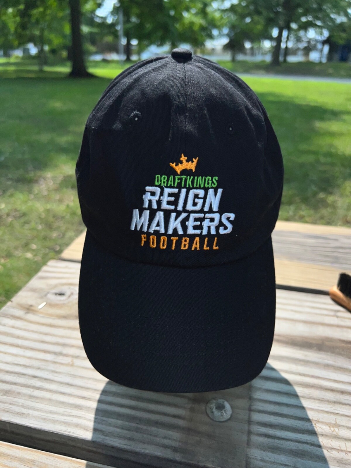 Draft King Reign Makers Football Black Hat Cap Strap Buckle Draft King Brand