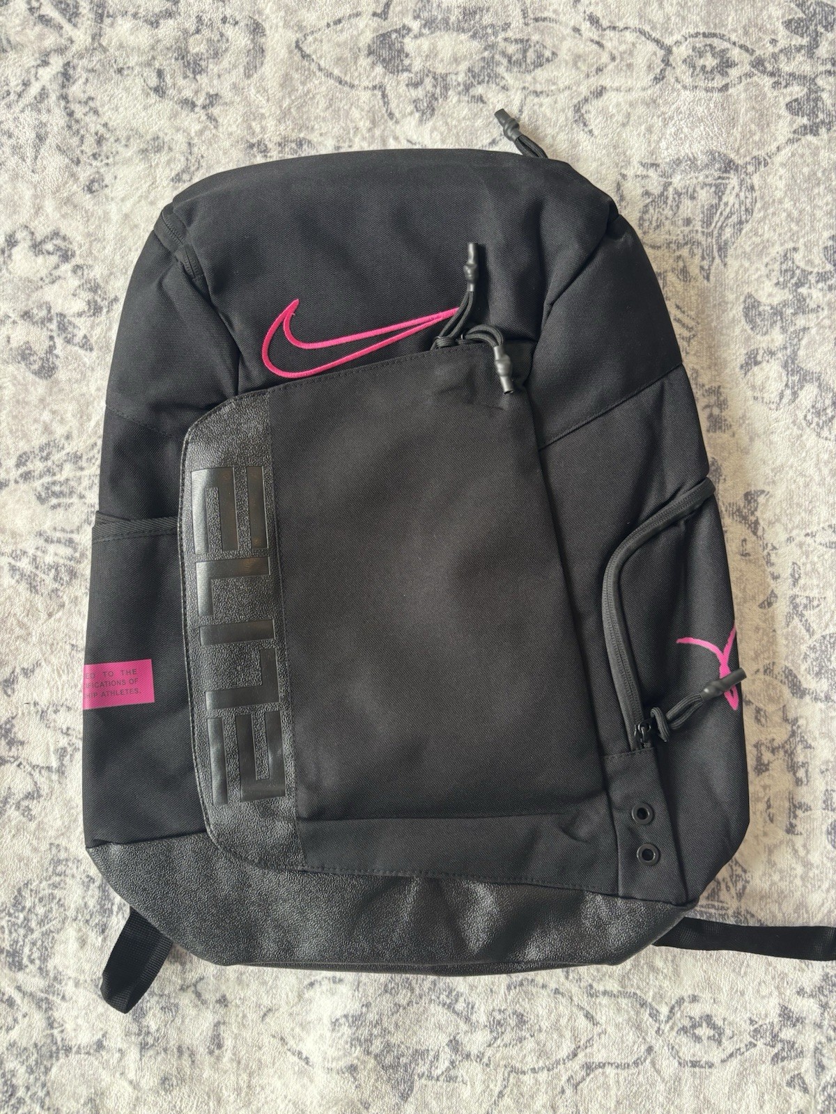 Nike Elite Pro 32L Basketball Backpack - Pink/Black Breast Cancer Awareness