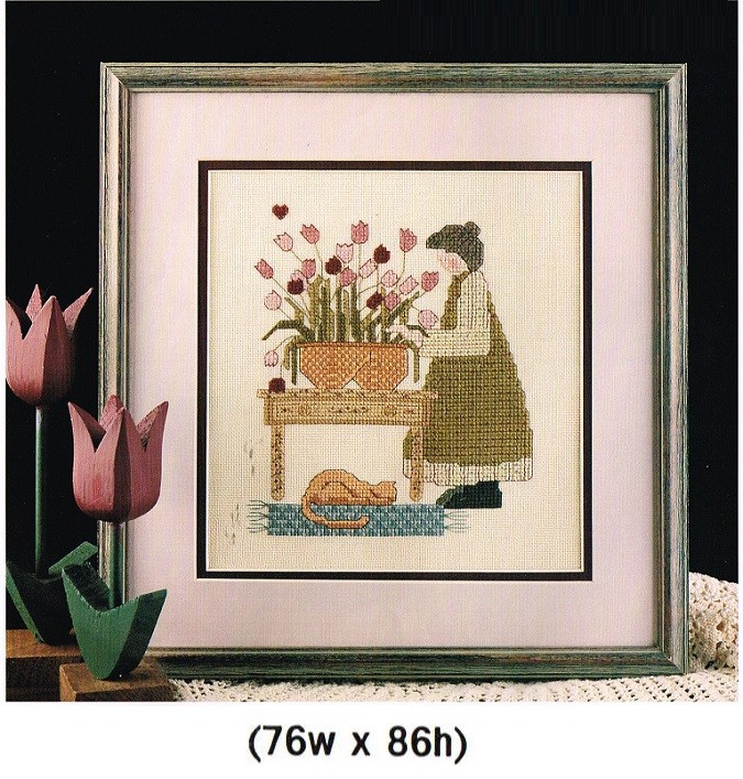 SPRING FLOWERS  CROSS STITCH PATTERN ONLY  -  KN  SSU