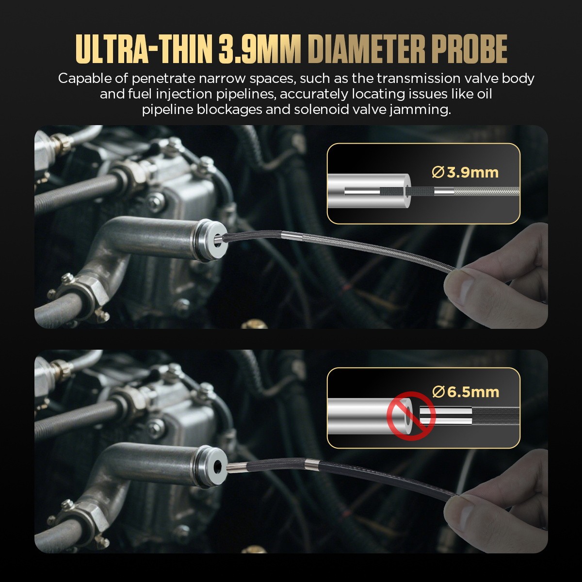AUTOOL SVB408 Endoscope Camera Articulating Borescope Inspection Camera 3.9mm