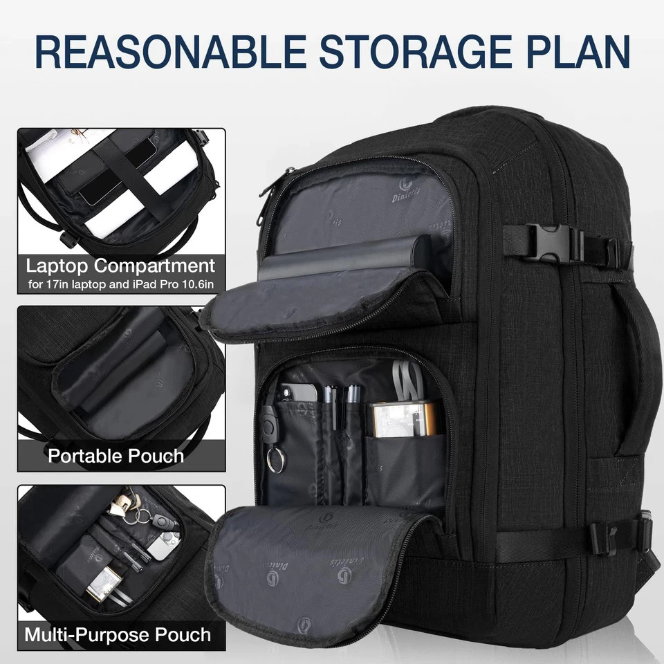 Dinictis Travel Backpack Carry on Flight Approved, Backpack Suitcase for Trav...