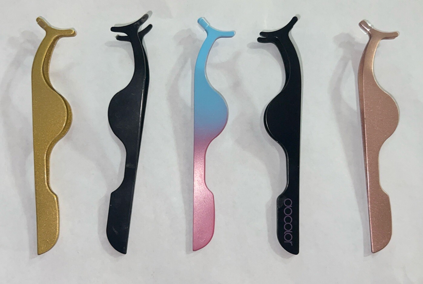 5 Pieces, False Fake Eyelashes Clip EyeLash Tweezers, Applicator Lash Tools