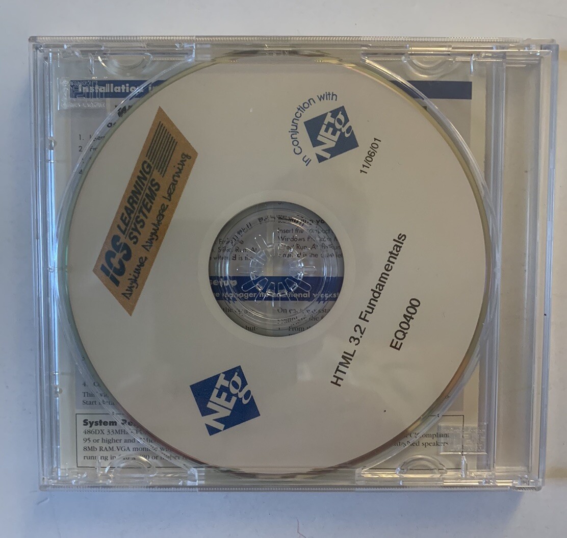 ICS Learning Systems In Conjunction With Netg HTML 3.2 Fundamentals CD