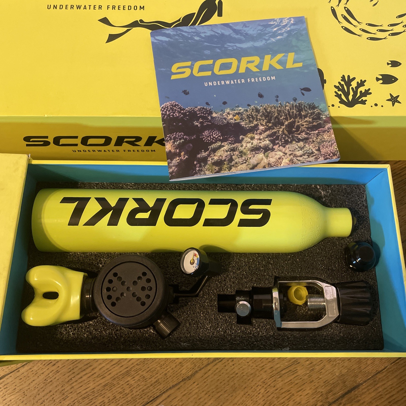 Scorkl Scuba (2) Regulator Tanks and Pump Bundle Pack