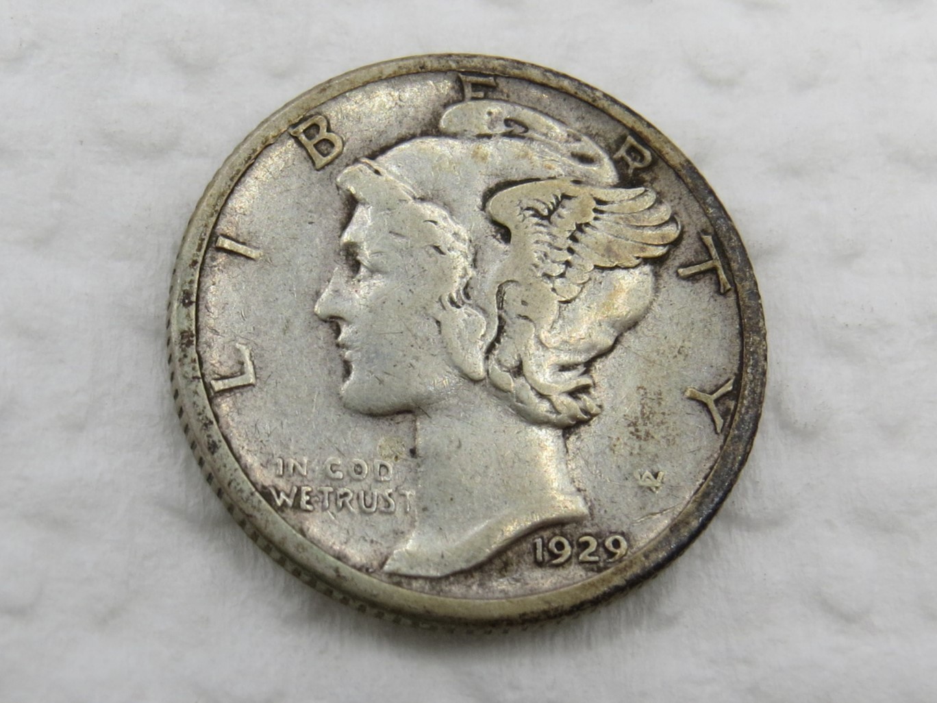 1929 S Mercury Dime - VF+ - 90% Silver 10 Cent US Coin - Better Date