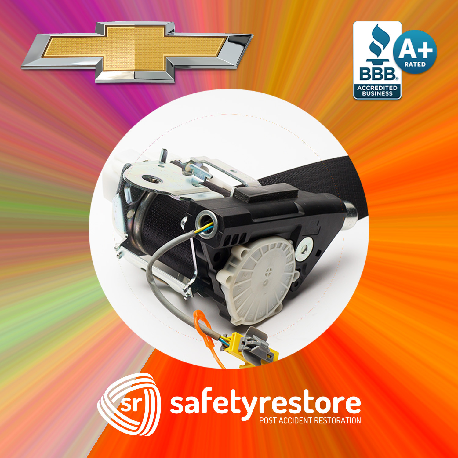 Fits Chevy Chevrolet Seat Belt Repair Reset Rebuild Recharge SINGLE STAGE