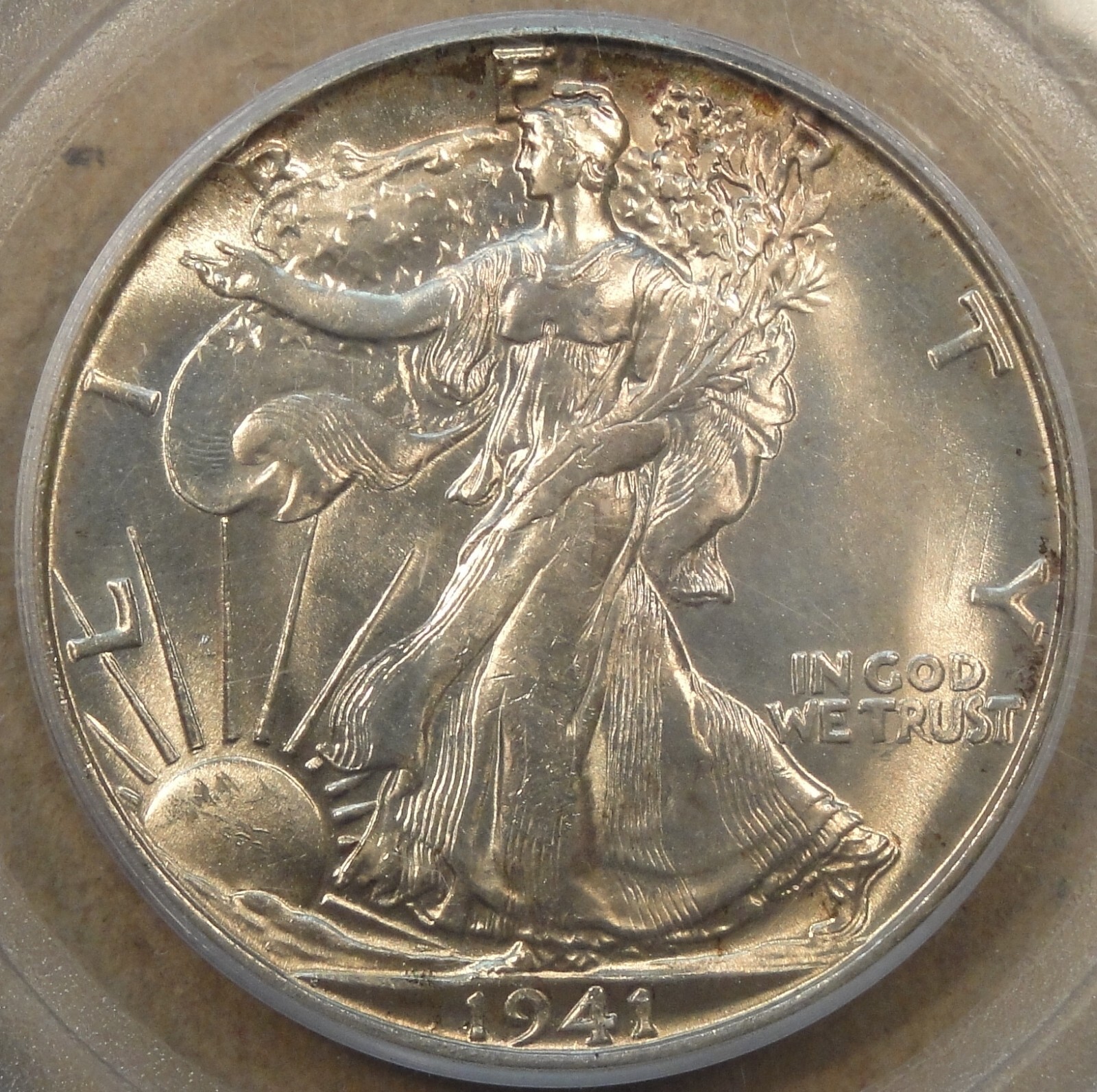 1941-S Walking Liberty Half Dollar 50c PCGS Certified MS63 Old Green Holder Nice