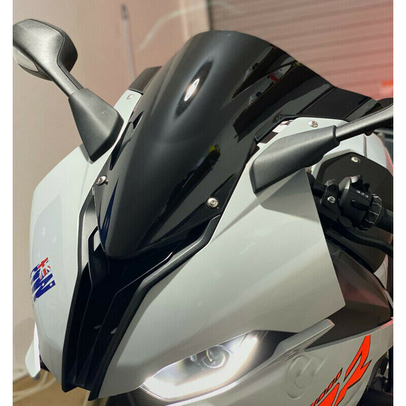 BMW S1000RR M1000RR Double Bubble Black Screen Windscreen Windshield 2019-2024