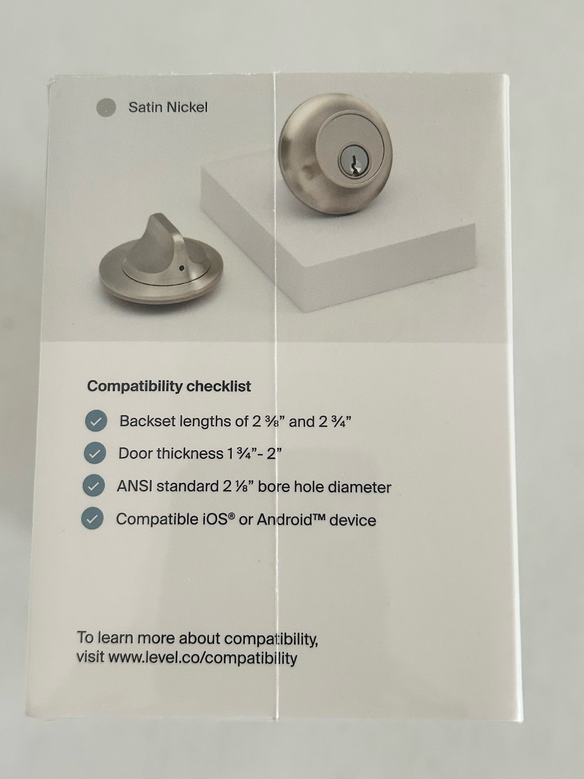 Level Lock C-E12U Model C2 The Invisible Smart Lock Silver Ring Alexa Compatible