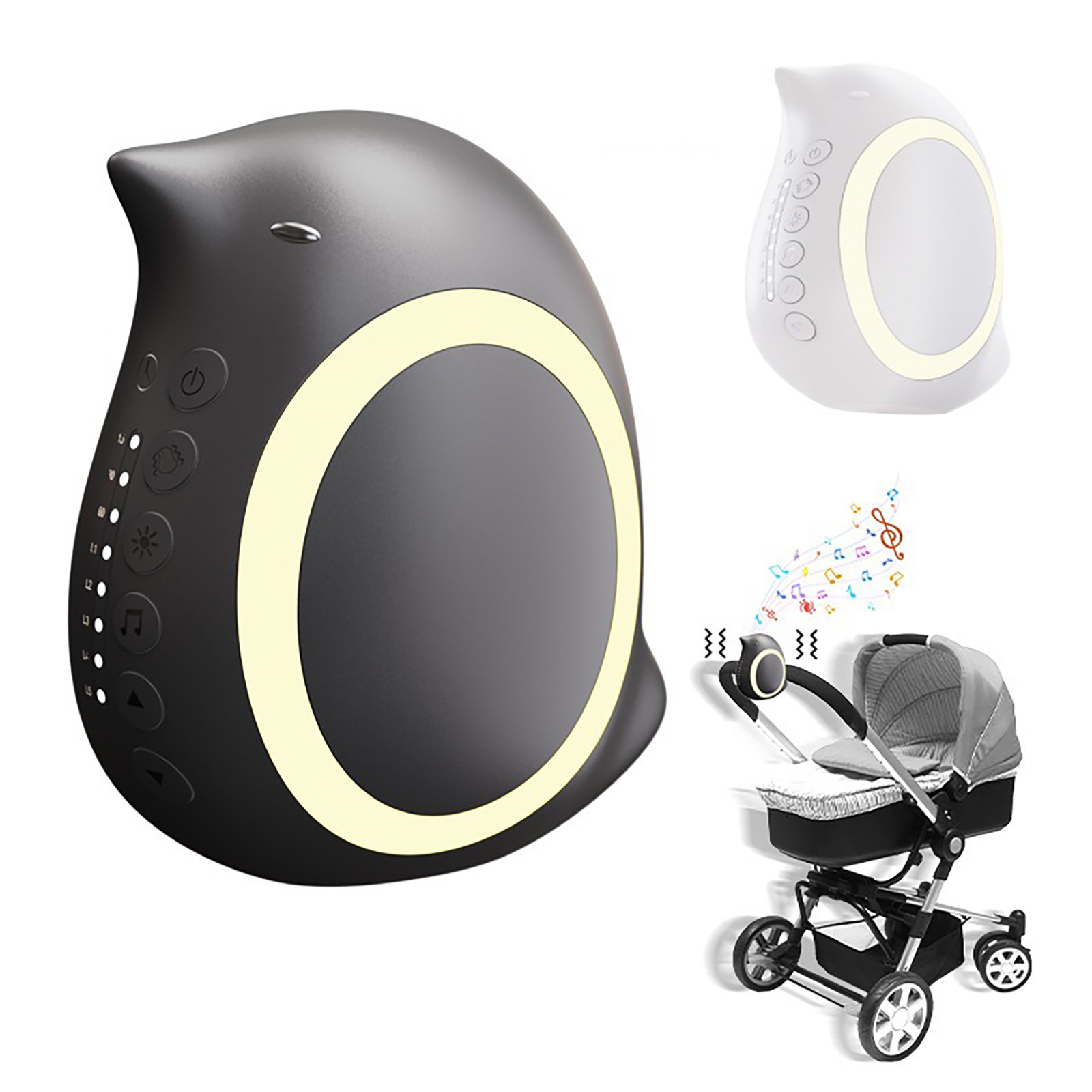 Baby Stroller Rocker Sleep Soothing Device bluetooth Speaker with Night Light