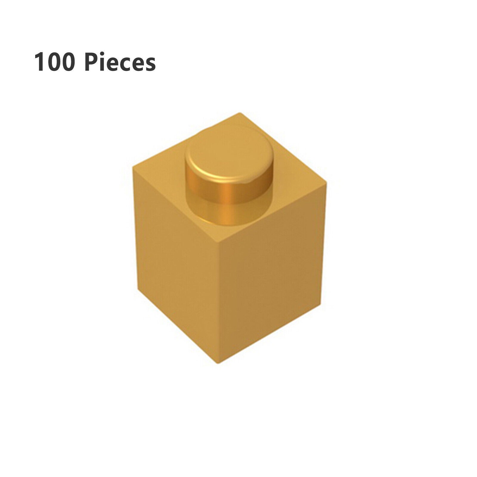 Part 3005 Brick 1X1 Pearl Gold Building Pieces BULK LOT Bricks Lot of 100 PCS
