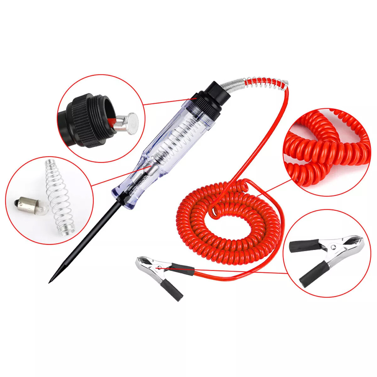 3-48V Car Auto Digital Power Probe Circuit Electrical Tester Test Device 7Ft