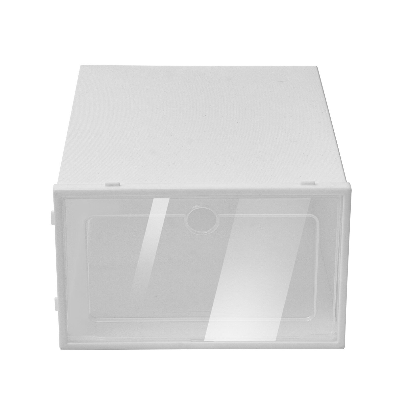24 PCS Shoe Storage Box Clear Stackable Shoe Container XL White