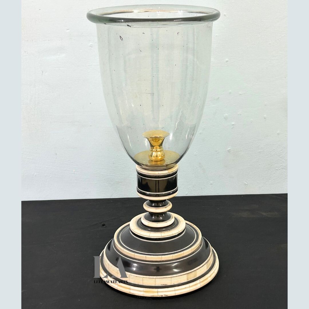 Leelawati Arts : Luxury Home Décor Wood Bone Inlay Hurricane candle holders base