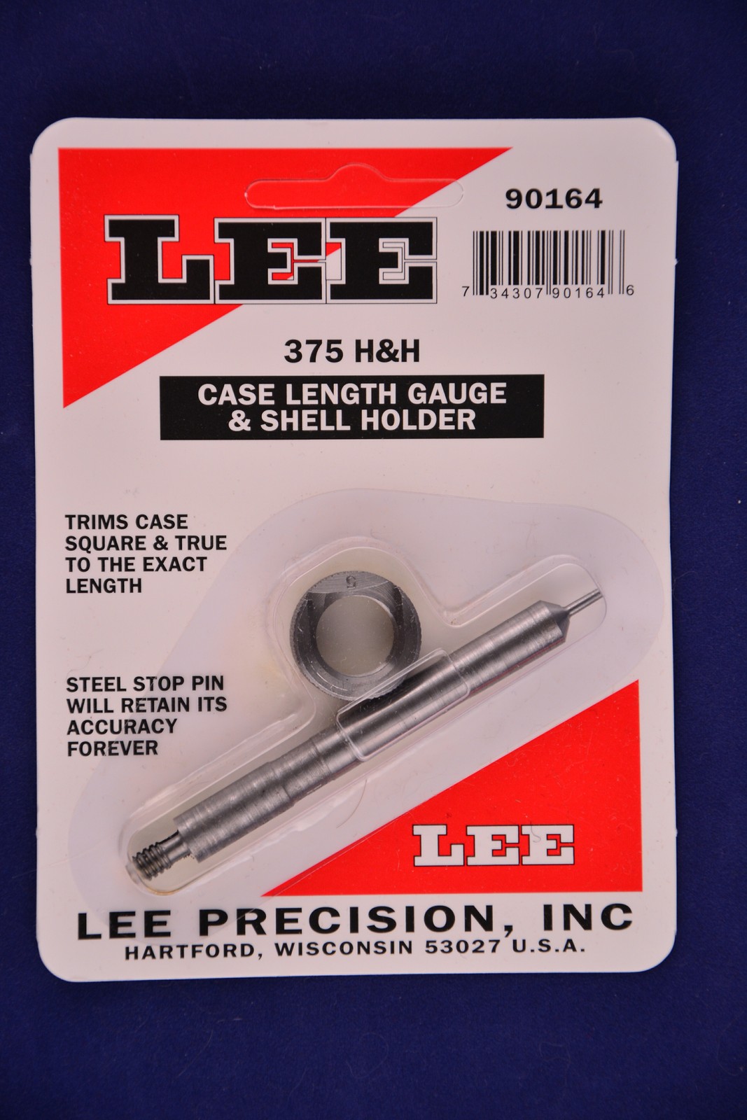 Lee 90164 Case Length Gauge & Shell Holder 375 H&H Holland and Holland Magnum