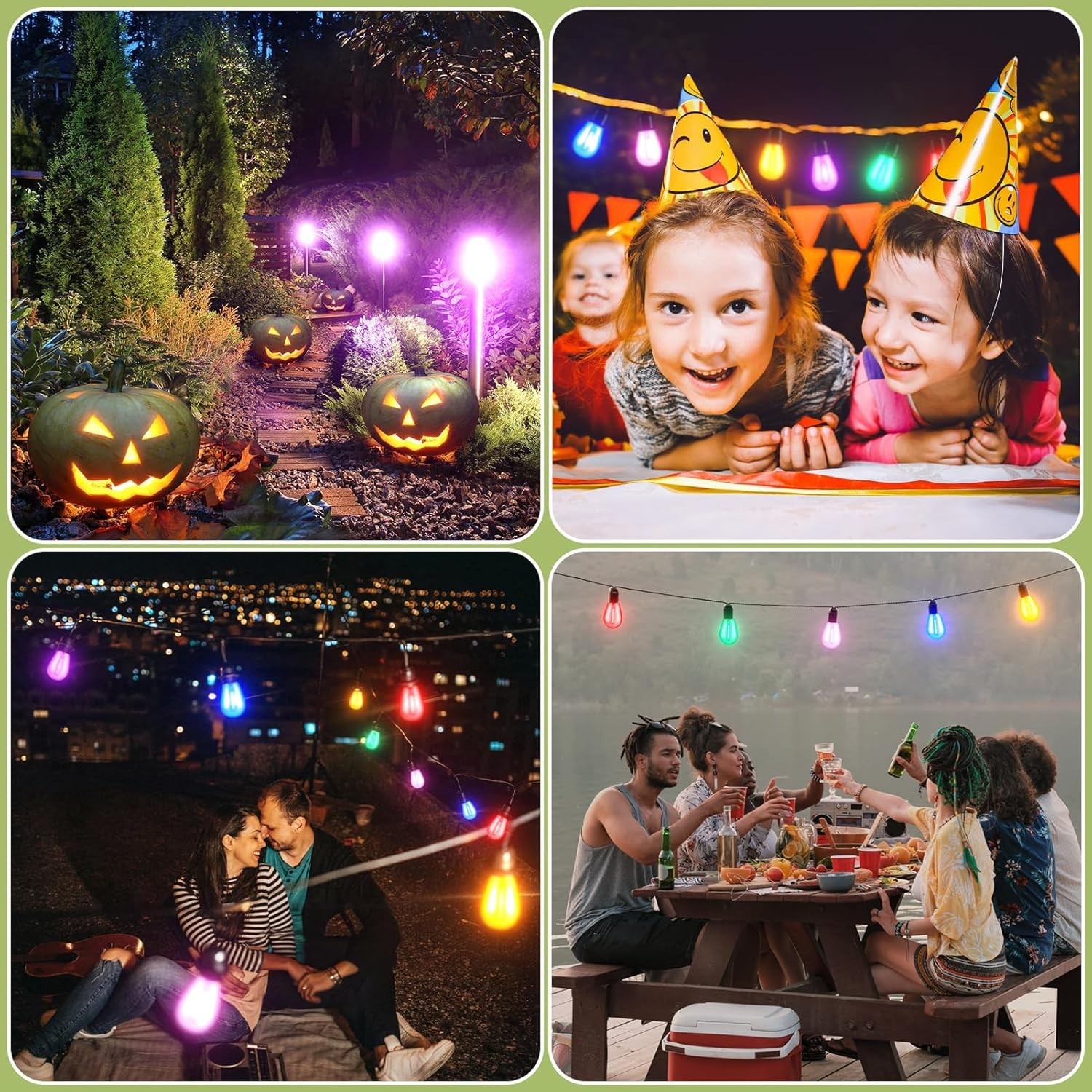 12-Pack Purple String Light Bulbs, Patio String Light Bulbs for Outdoor Indoo...