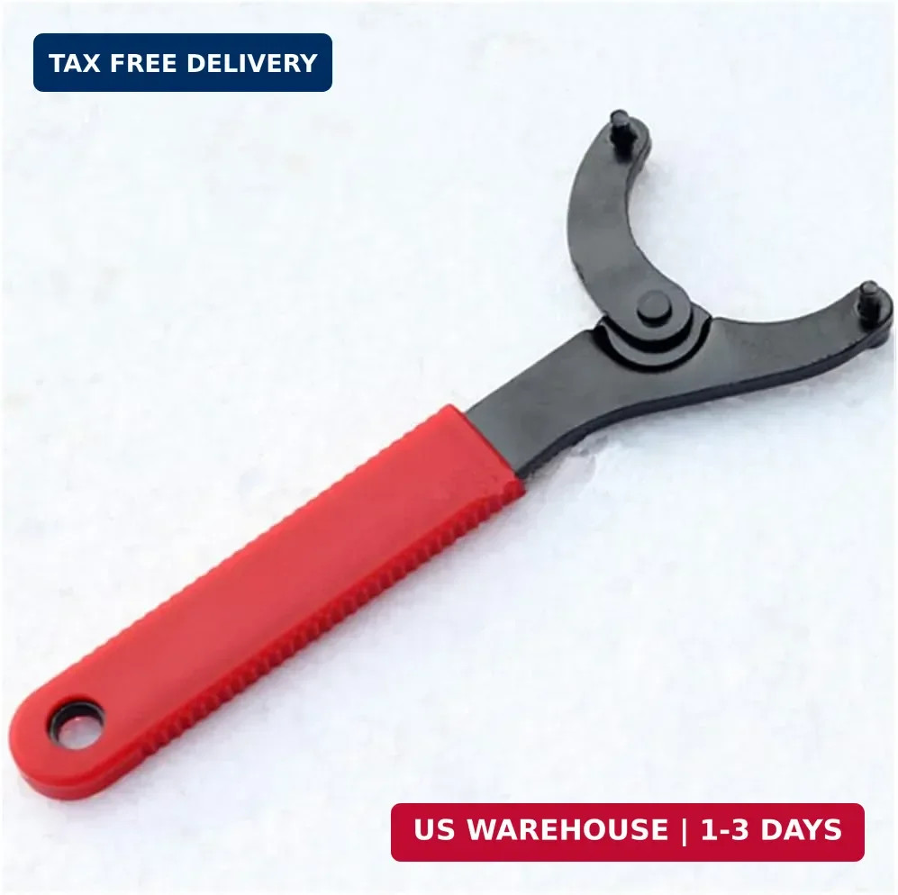 Duoduole 1 PCS Bottom Bracket Tool Adjustable Pin Spanner 6.4*0.78*0.23", Red