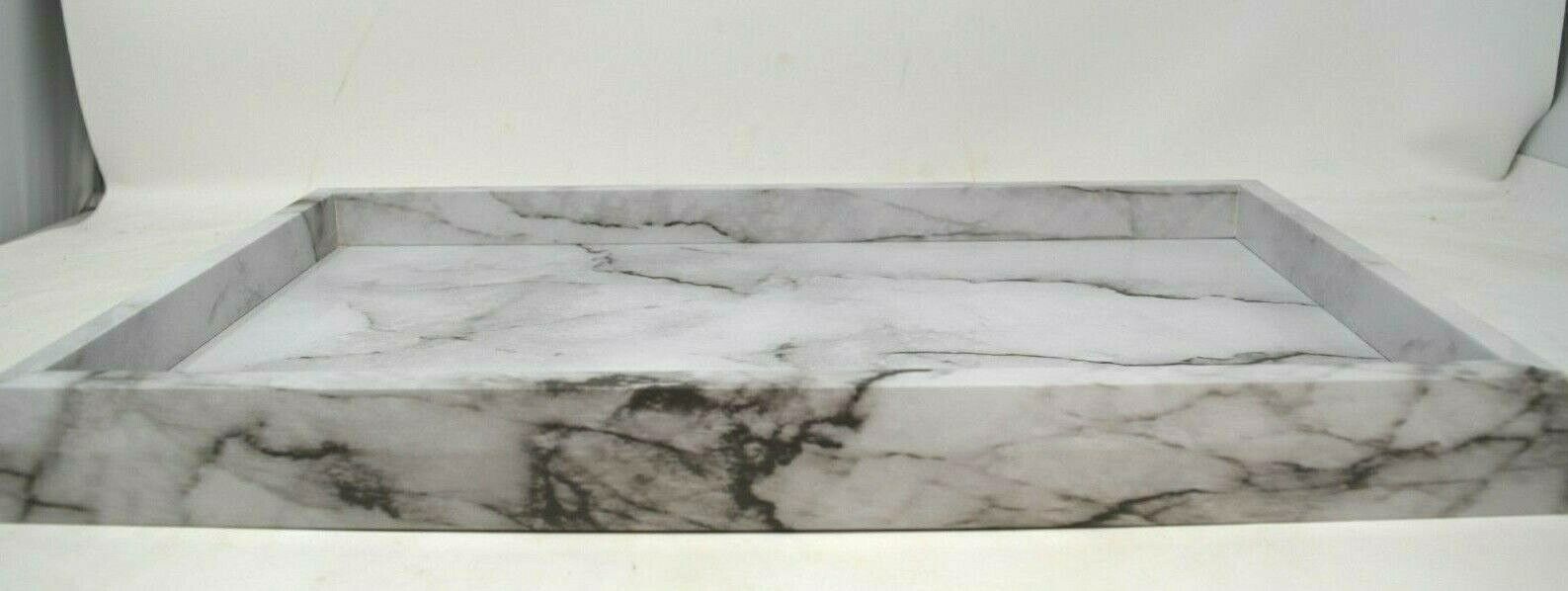 White Marble Print Tray Set Display Serving Free Shipping
