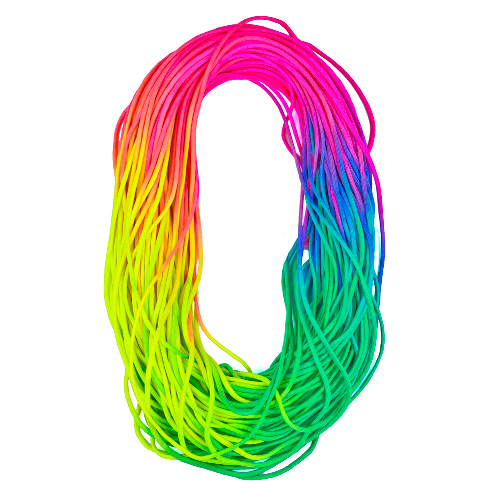 Colorful Rainbow Cord Tie Dye Style Type III 7 Strand 550 Paracord Tie-Dye Color