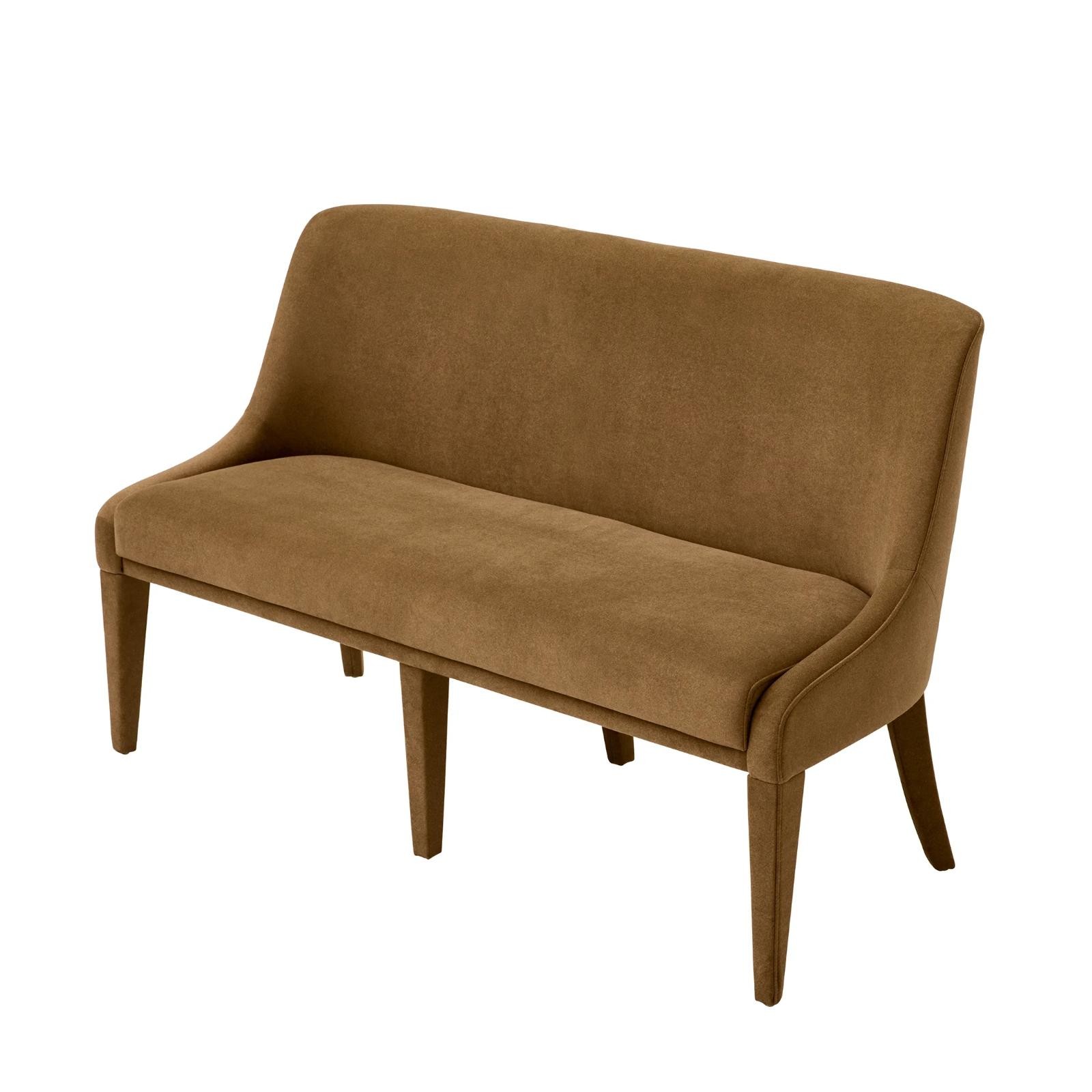 Better Homes & Gardens Windsor Brown Upholstered Dining Bench With Backrest