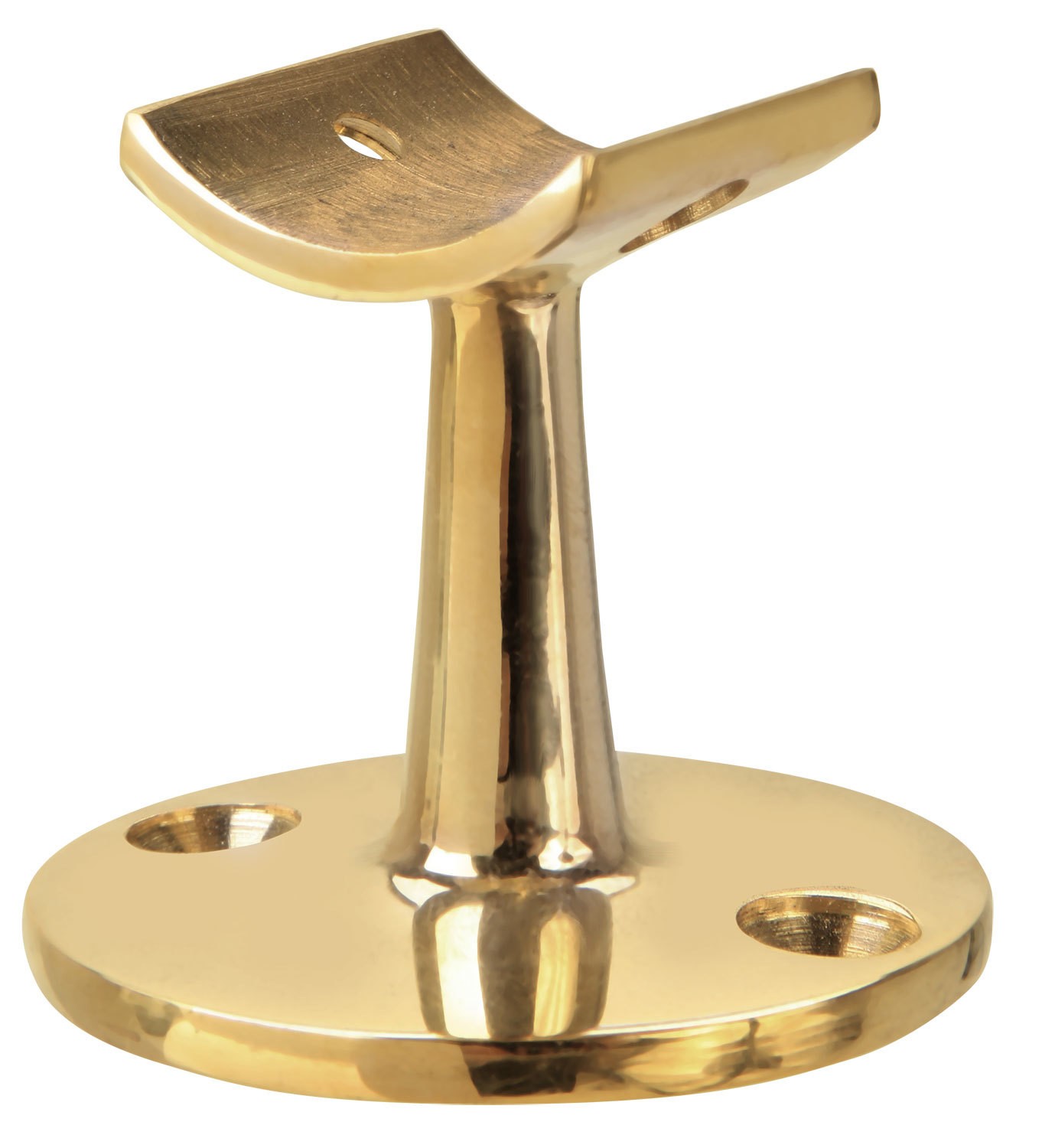 Lavi 00-341/1H Saddle Posts For Short Wall Railing Polished Brass