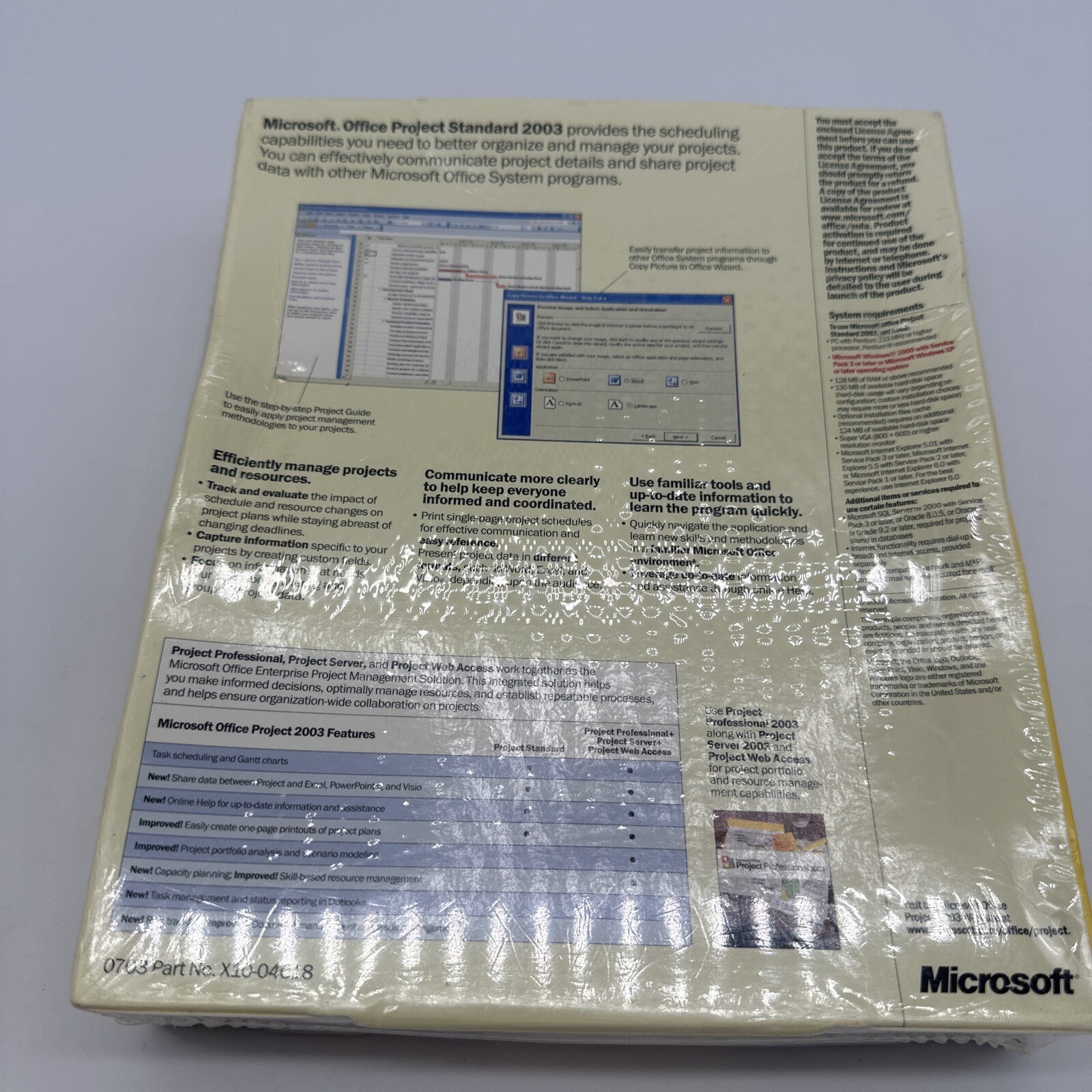 NEW Microsoft Office Project Standard 2003 ACADEMIC Full Version SEALED BOX