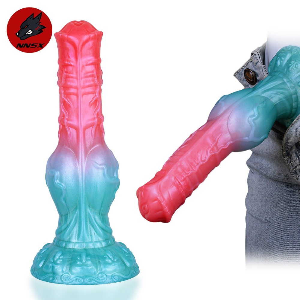 Fantasy Knot Dildo with Suction Cup Silicone Monster Penis Big Anal Plug Sex Toy