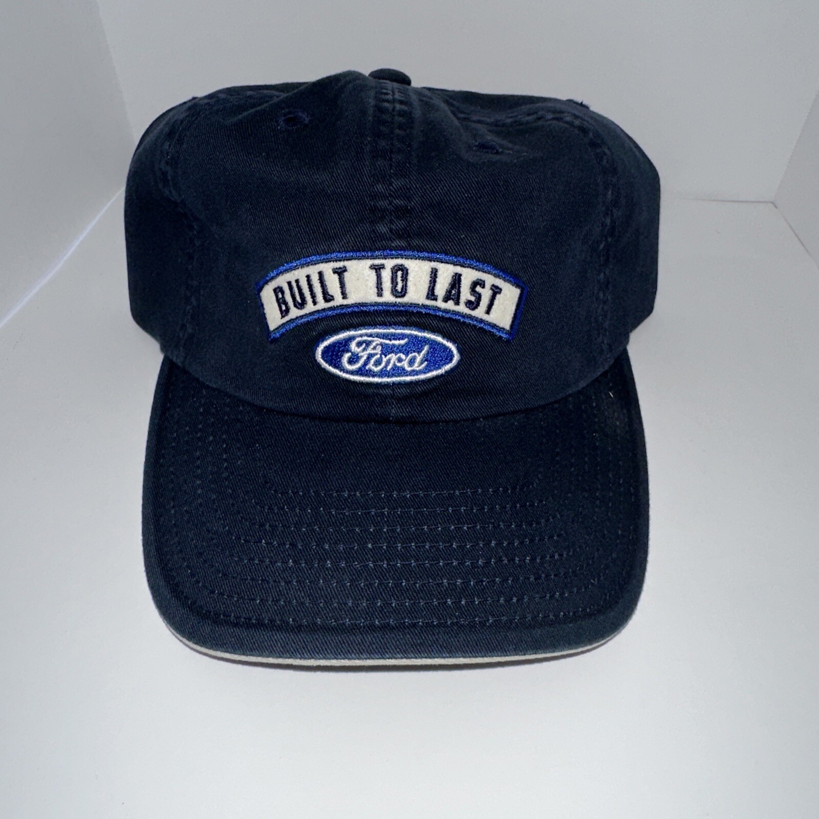 Ford “Built To Last” StrapBack Hat. New W/ tags. Dad Hat. Navy Blue. 100% Cotton