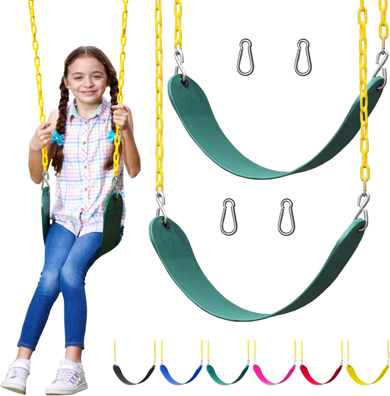 Columpios Kingdom Swings para exteriores - Paquete de 2 asientos