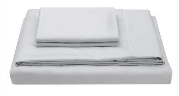 Molecule Bed Sheets Gray Fitted Flat Pillowcase Performance 300 Thread Count