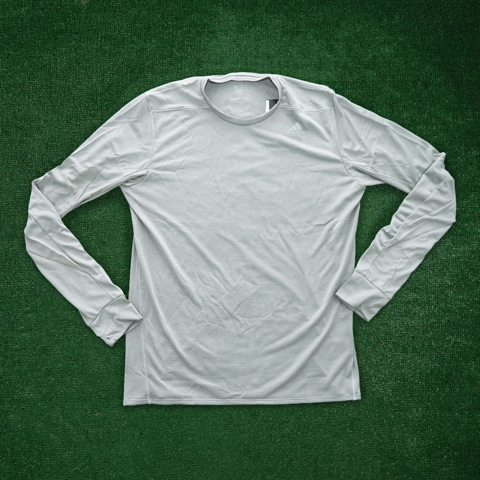 Adidas Men (Grey) Supernova Climalite Long Sleeve Running T-Shirt S97993