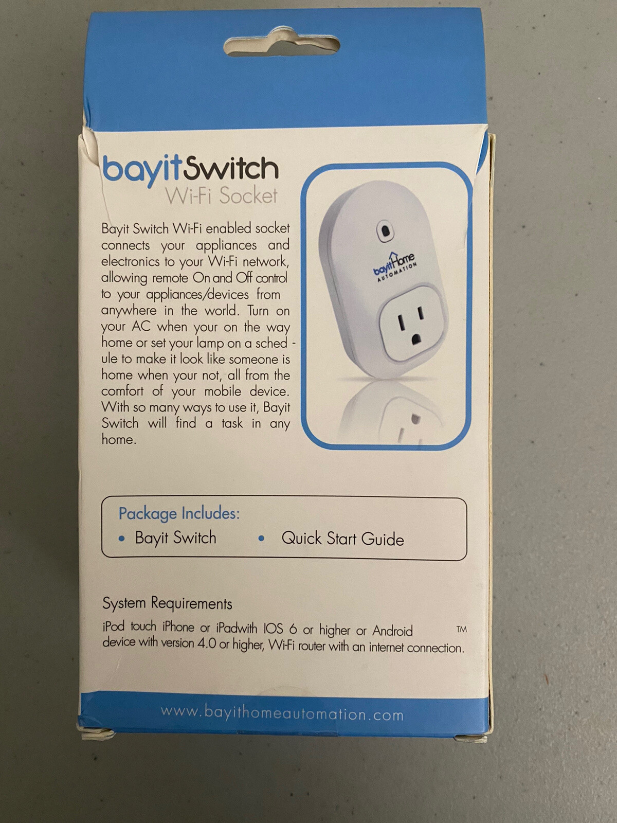 Bayit Home Automation On Off Switch WiFi Socket BH1810