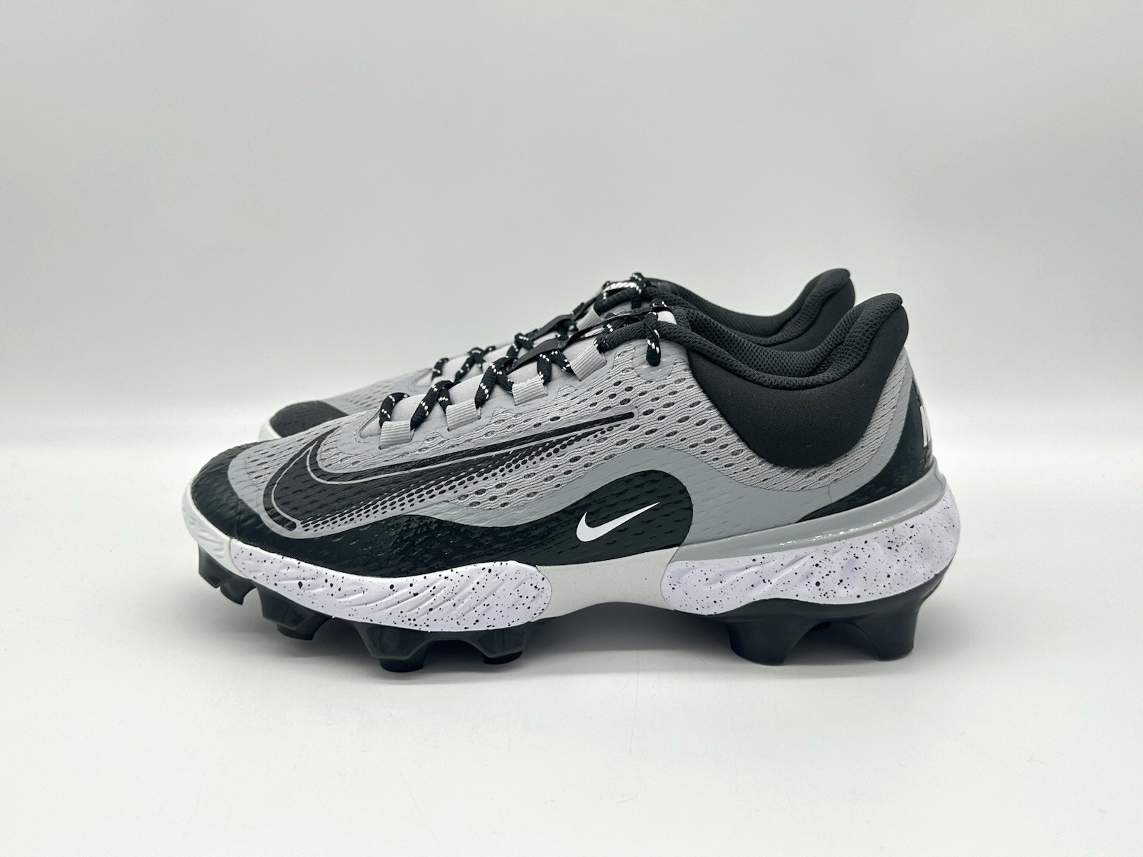 Nike Alpha Huarache Elite 4 Low MCS Men's Size 8 Baseball Cleats Grey FD6221-002