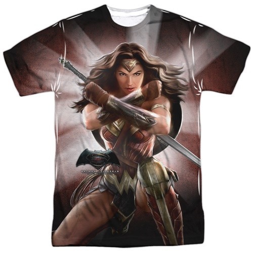 Batman V. Superman, Wonder Woman Image Sublimation T-Shirt NEW UNWORN