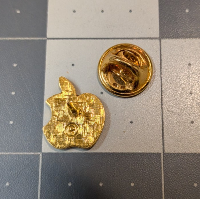 Vintage Apple Computer Rainbow Logo Enamel Lapel Pin Macintosh Mac Retro Tech