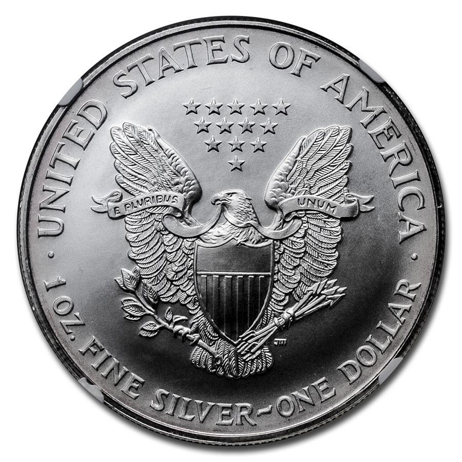 1996 American Silver Eagle MS-69 NGC (Spotted)