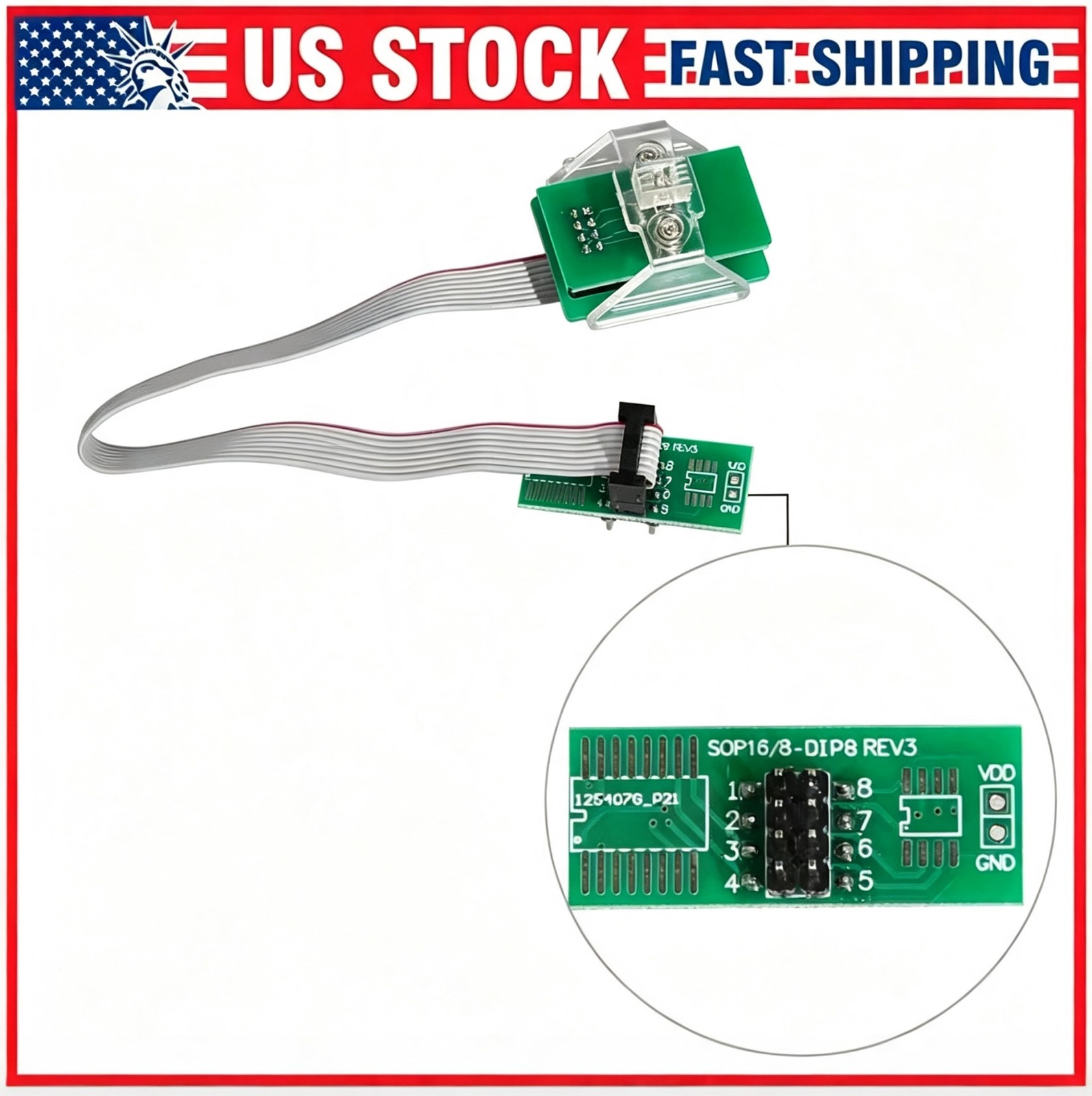 EEPROM Adapter EEPROM Clip 8PIN EEPROM Soic 8 Line Clip for IPROG/Orange/XPROG #