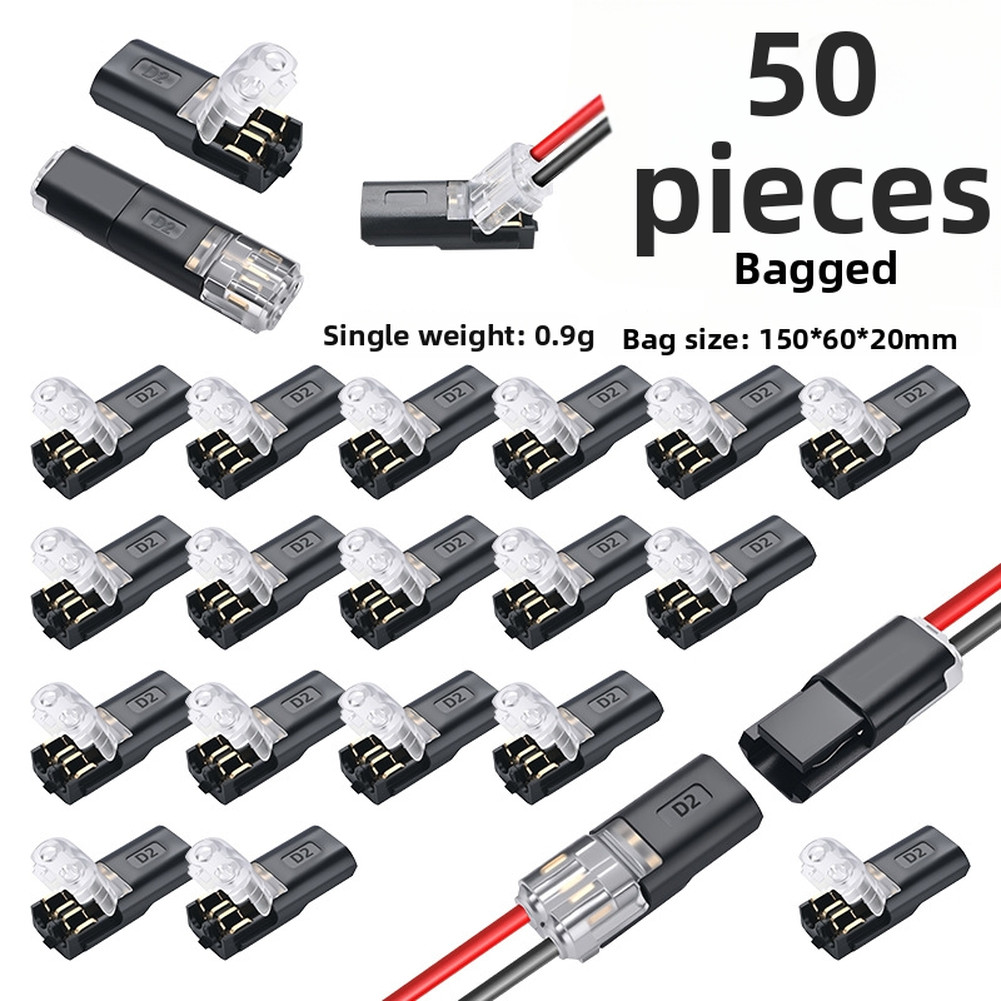 Flame Retardant Double Wire Plug-in Connector for LED Strips and Appliances