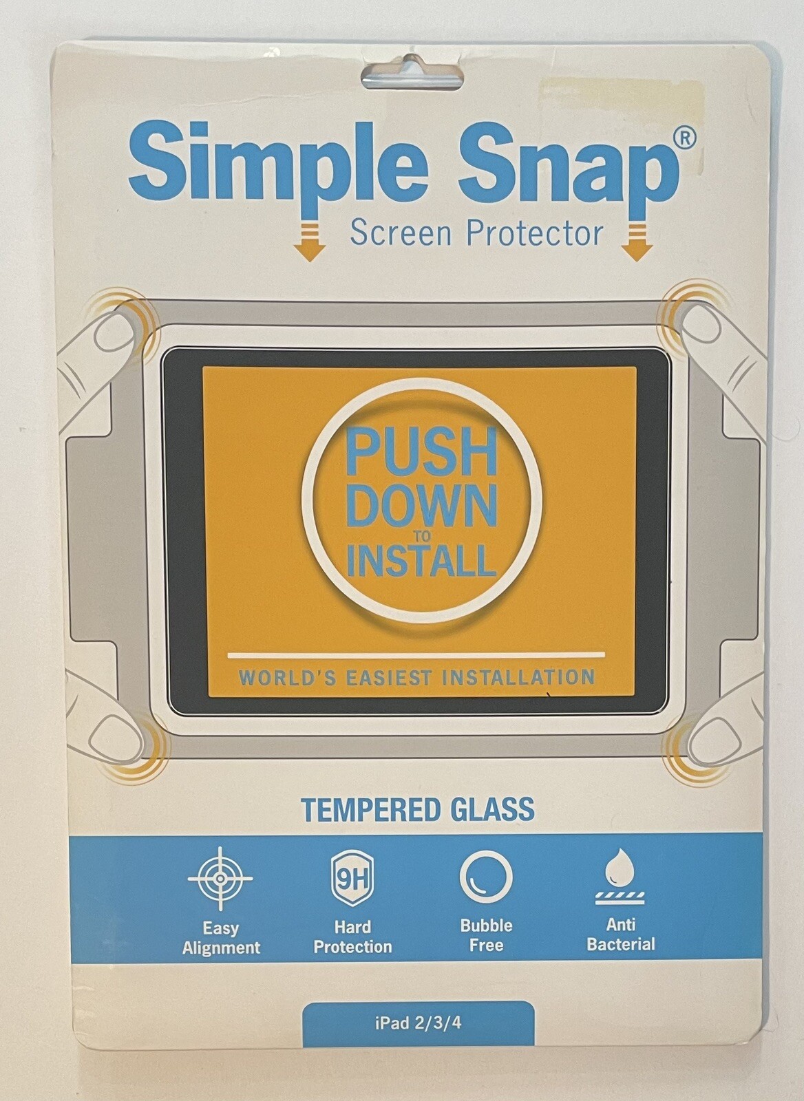 Simple Snap Screen Protector Easy Installation Tempered Glass Apple iPad 2 3 4