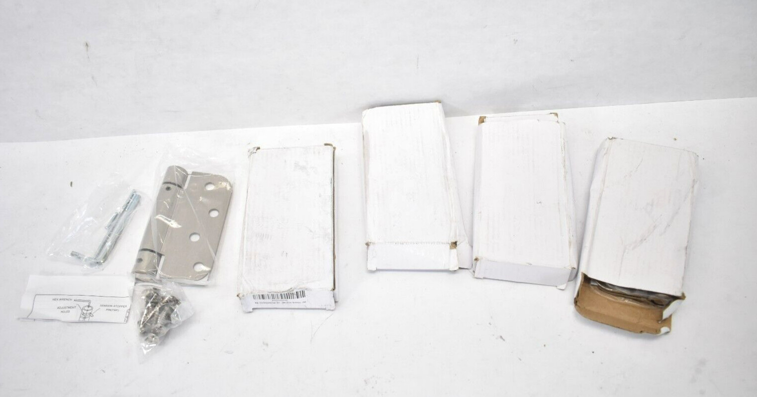 Lot of 4 Treasem Self Closing Door Hinges Auto Closing Springs 4" x 4" x 5/8"
