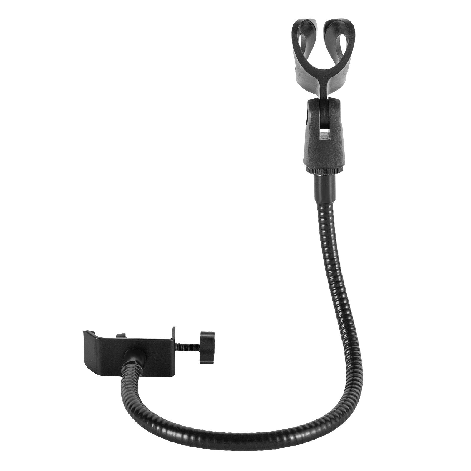 Adjustable Microphone Stand Black with Desk Clamp for Radio Broadcasting