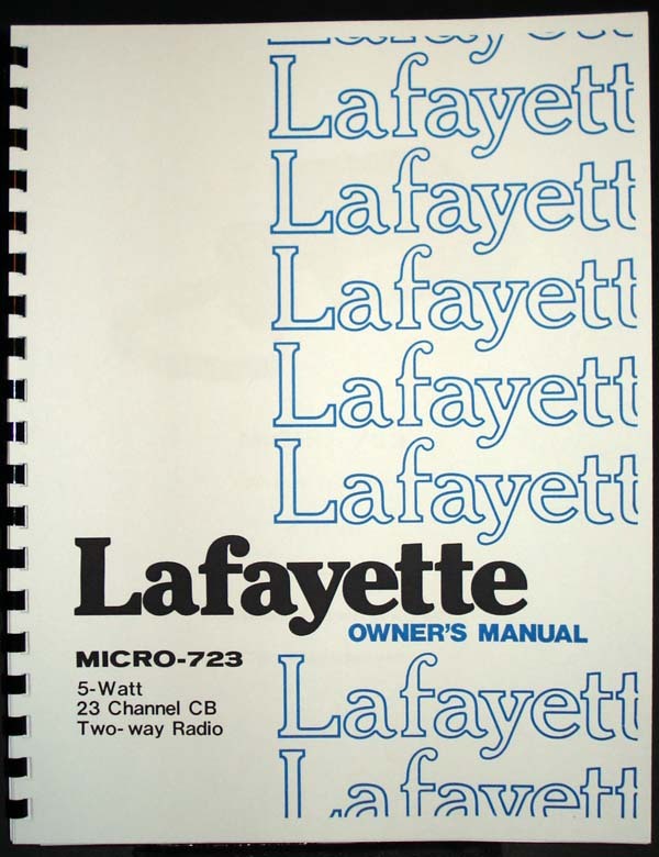 Lafayette CB Radio Micro-723 Owner's Manual